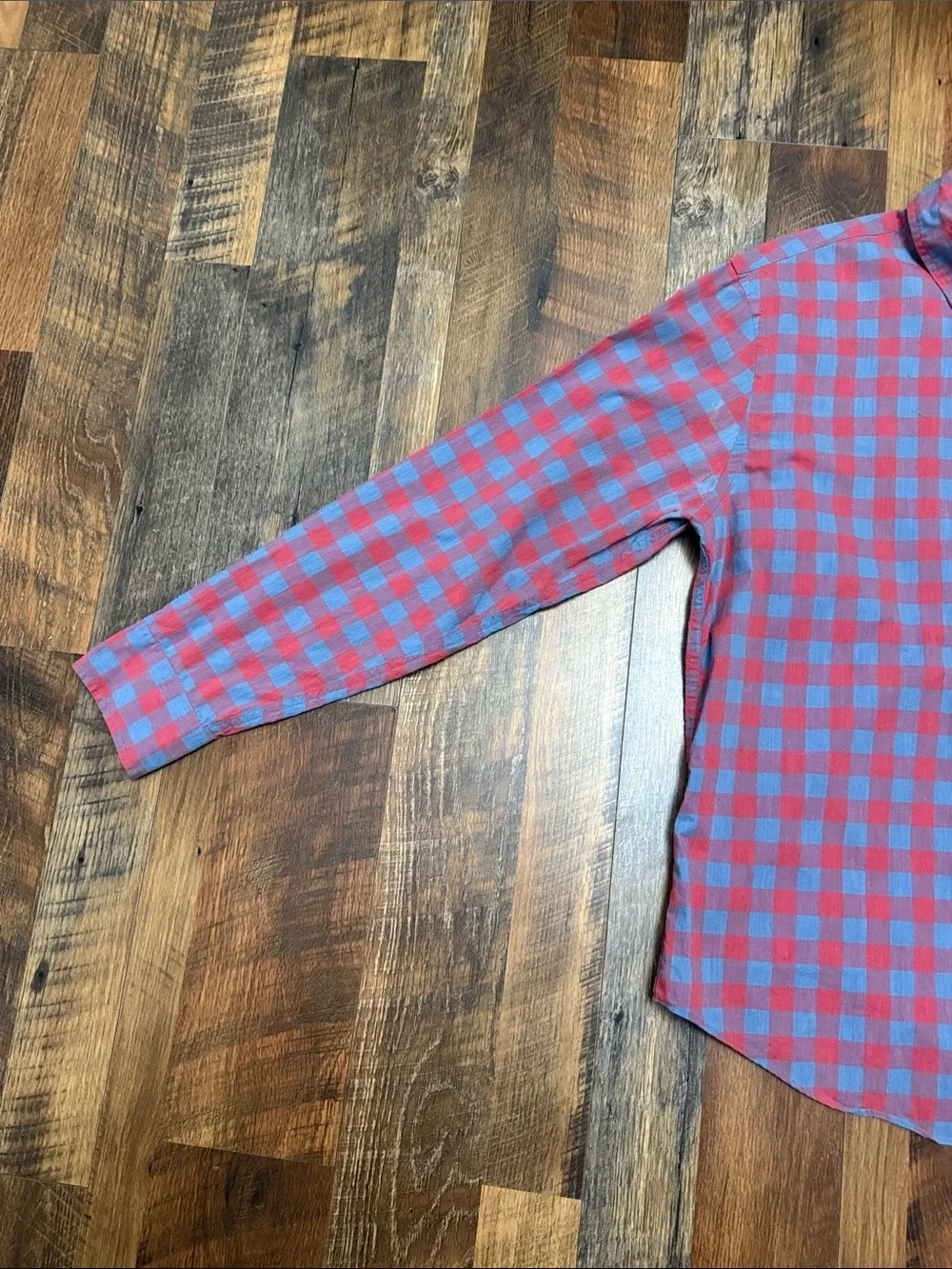 J.Crew Slim Fit Red Blue Gingham Button Down Shirt Men’s XL Spring 2018